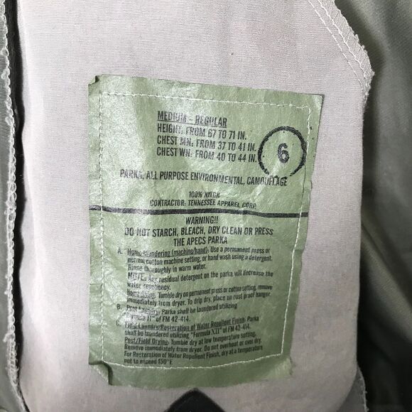 Parka All Purpose Environmental Digital Camouflage Gor-Tex Jacket Size Medium - Picture 13 of 16